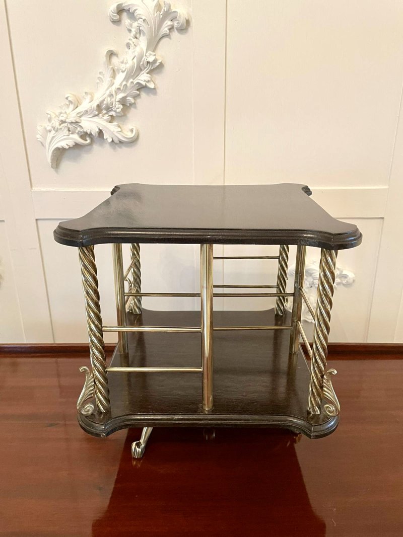 Quality Antique Victorian Oak Revolving Bookcase - Image 2